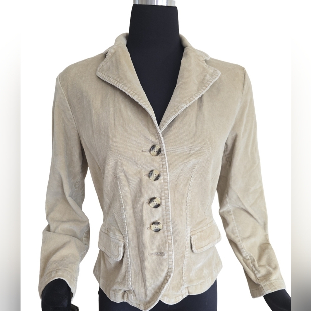 St. John's Bay Tan Corduroy Jacket Size Petite Medium